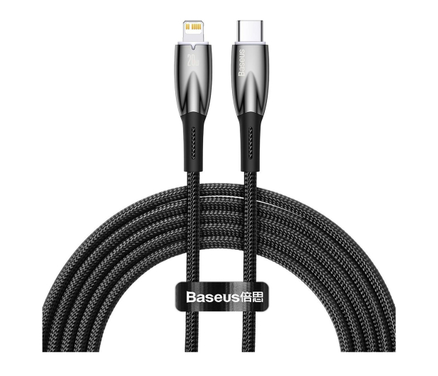 Baseus Kabel CADH000101 Lightning - USB-C PD 20W 480Mb/s 2m czarny - 1502045 - zdjęcie